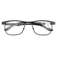 thumbnail image 2 of Men Large Metal Frame Clear Progressive Reading Glasses - Zero Power On Top - No Bubble 6035 +1.75, 2 of 4