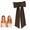Brown, variant on Avori 2-in-1 Heatless Curling Headband – Bendable Rods & Stretchy Fabric Band for Overnight Curls, No Heat or Hair Damage, Great for Travel, Sleep & Daily Use(Z)