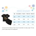 thumbnail image 2 of KIMI BEAR Toddler Boys Outfits Set 4T Toddler Boy Spring Summer Outfits 5T Delicate Satchel Prints Short Sleeve T-Shirt + Shorts 2PCS Set Black, 2 of 9