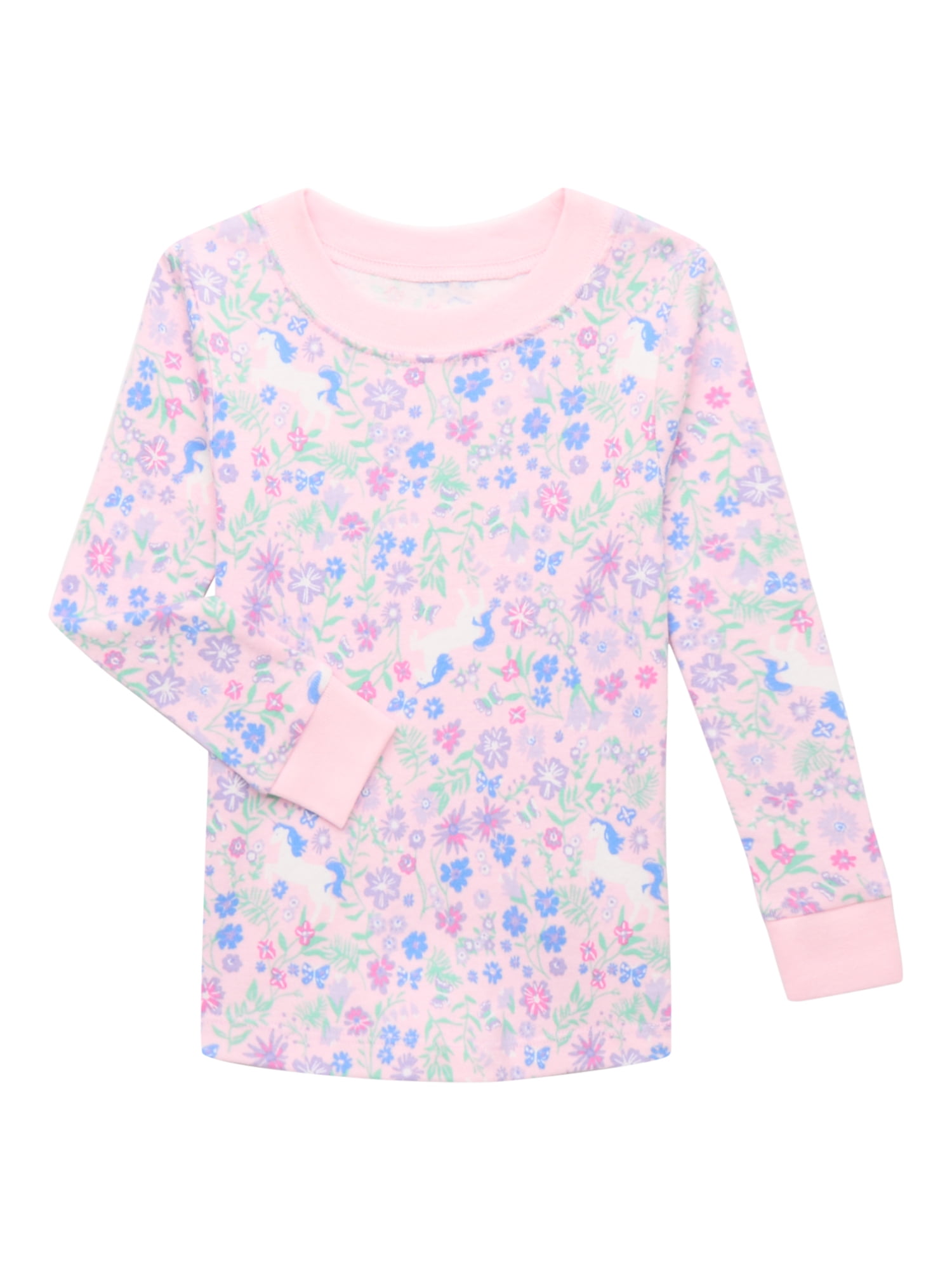 Wonder Nation Toddler Cotton Long Sleeve Tee and Pants Pajama 3-Pack Set, 6-Piece, Sizes 12M-5T