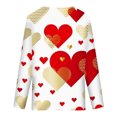 thumbnail image 4 of USSUMA Womens T-Shirts Floral Print Western Shirts for Women Long Sleeves V-Neck Plus Size Womens Lace Tops, 4 of 5