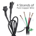 thumbnail image 5 of Cables de extensión SHINIGHT, 4 unidades, 1,19 m, para 5050 LED SMD RGB NEON, 5 of 5