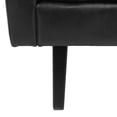 Noble House Carey Faux Leather Club Chair, Midnight Black and Dark
