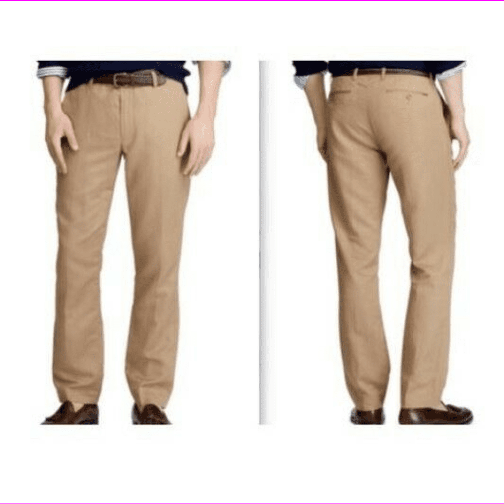 Polo Ralph Lauren Men's Khaki Straight Fit Lightweight Linen Blend