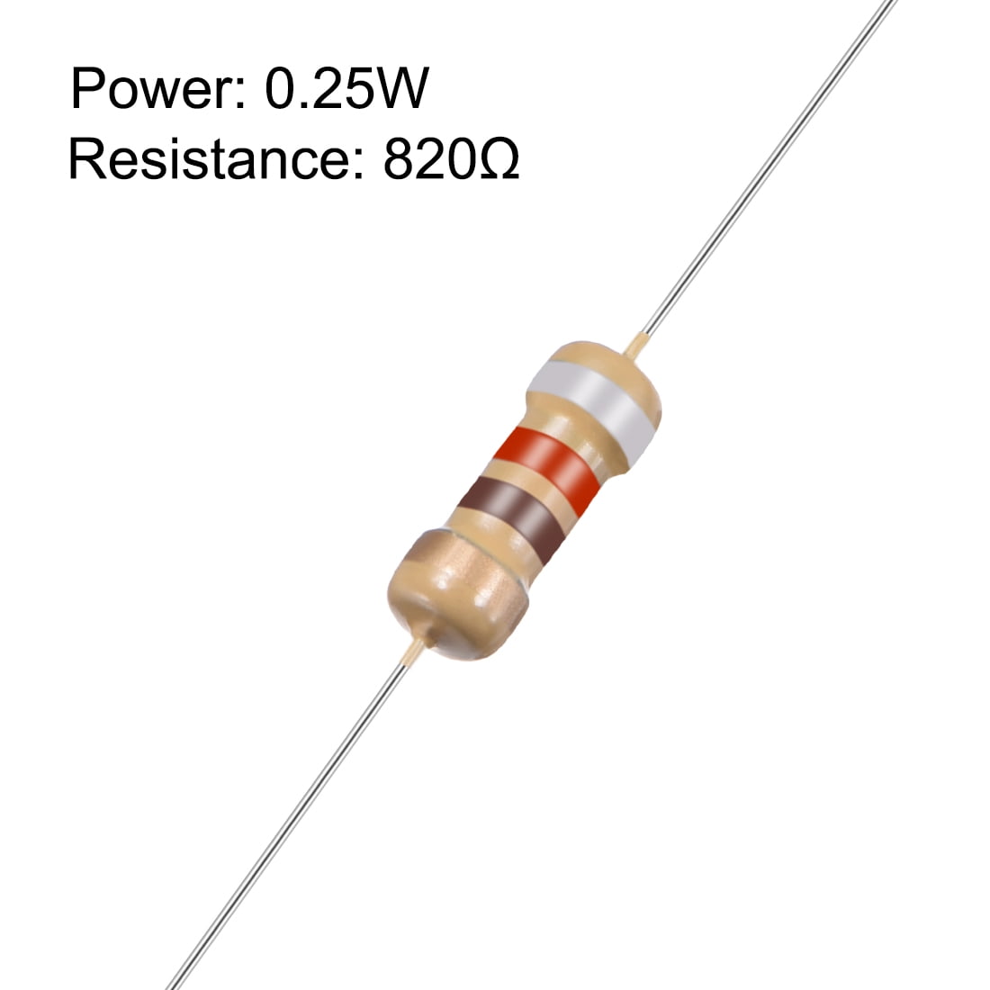 resistors lot of 50pcs US SELLER CFM 820 ohm 1/4 watt 5% mini carbon film 