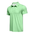 thumbnail image 6 of Trgacdwlo Ice Silk Mens Polo Shirts Quick Dry Cooling Short Sleeve Men Shirts Collared Sun Protection Golf Shirts for Men Green XL, 6 of 7
