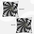 thumbnail image 3 of Bingfone 3D Vortex Illusion Linen Throw Pillow Covers Cushion Case Pocket Button Vintage Farmhouse Pillowcase for Sofa Couch Bed 20"x20", 3 of 9