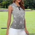 thumbnail image 3 of Knextrepoy Bling Gray Sleeveless Golf Shirt for Women Casual Tennis Tank Tops Running Shirt with Collar Sports Athletic Shirts Size XS, 3 of 8