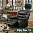 thumbnail image 5 of TrumanPick Manual Recliner Chair for Adults, Lazy Boy Rocker Recliner Overstuffed Glider Recline Sofa Chair for Living Room,Black, 5 of 7