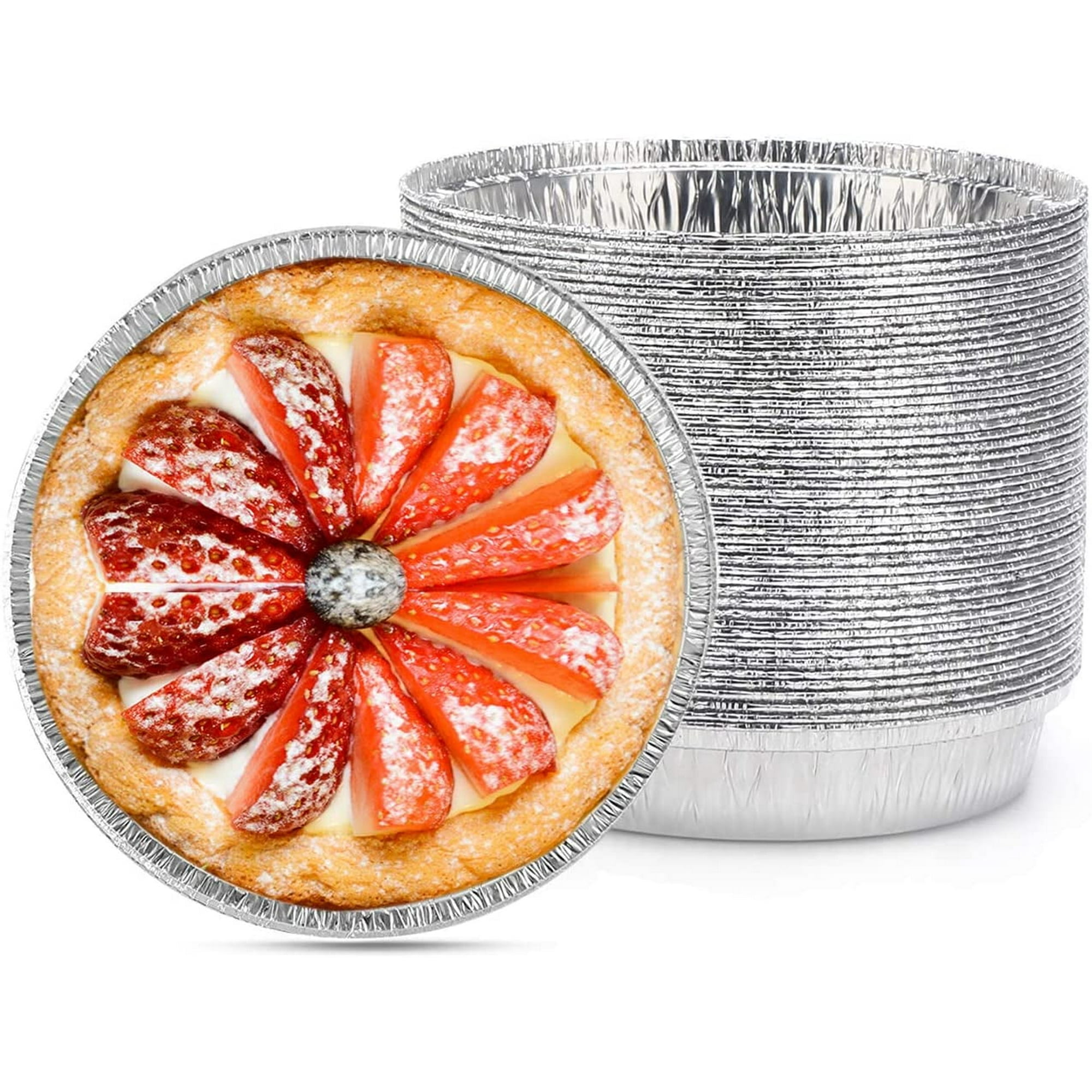 inch Disposable Small Pie Pans 50 Pack Aluminum Foil Pie Tins