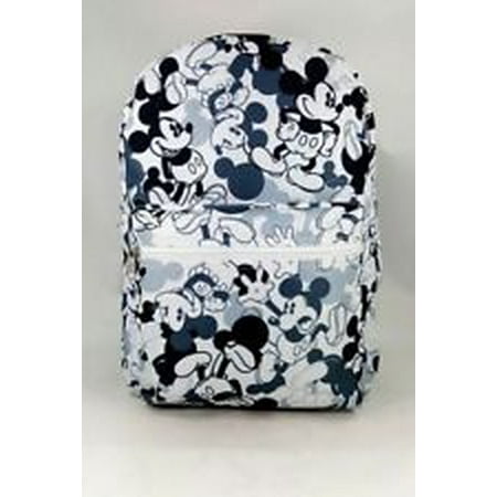 - Backpack - Disney - Mickey Mouse - White/Gray All-Over Print New 113858