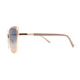 thumbnail image 3 of Womens Oversize Half Rim Look Metal Rim Cat Eye Designer Sunglasses Gold Beige Blue Pink, 3 of 4