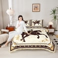 thumbnail image 4 of Homewish Western Cowboy Full Size Comforter Sets 3-Piece for Female Men Adults,Exotic Style Bedding Comforter Set,Southwestern Theme Lightweight Bedding Sets,Ultra Soft Home Decor,Reversible, 4 of 8