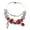 Red, variant on Murano and Crystal Christmas Charm Bracelet