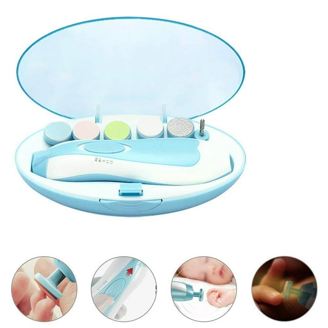 Magicfly Baby Nail File, Safe Baby Nail Clipper Set, Electric Baby Nail Trimmer for Newborn or Toddler Toes and Fingernails - Girls and Boys Accessory