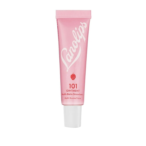 Ungüento Multiusos Lanolips Fresa Hidratante Natural con Lanolina para Piel Seca y Labios Agrietados