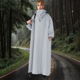 thumbnail image 2 of SHIXIAOO Imperméable Unisexe pour Activités Extérieures Cyclisme Camping Randonnée avec Design Extra Long Épais et Capuche Réglable Vestes Grande Taille pour Femmes Vestes Coupe-Vent pour Femmes, 2 of 6