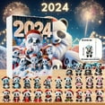 thumbnail image 5 of Countdown Sets 2D Christmas Home Panda Ornaments With Santa Hat Holiday Advent Calendar Tree Decorations 2024 Christmas Tree Set, 5 of 7