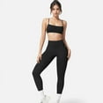 thumbnail image 3 of Active Women's Square Neck Sports Bra with Thin Straps - X Large, Black, 3 of 7