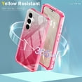 thumbnail image 6 of Dteck for Samsung Galaxy S24 Case with Screen Protector+Camera Protector, MIL-Grade Drop Protection Stylish Pattern Slim Shockproof Phone Cover for Galaxy S24,Rose, 6 of 10