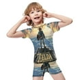 thumbnail image 4 of The Legend of Zelda Boys Two Piece Swimsuit Kids Swimwear Set Short Sleeve Bathing Suit Trunks And Shirt, 4 of 7