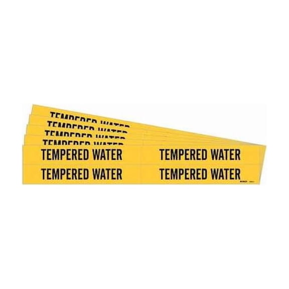 Brady Pipe Marker,Tempered Water,PK5 7283-4-PK