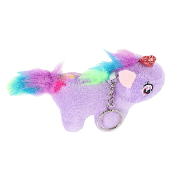 LULULION Cute Keyring Plush Unicorn Keychain 1Set