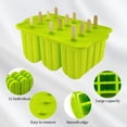 thumbnail image 4 of Popsicle Molds Silicone Popsicle Maker Homemade Ice Pop Mold Ice Pop Maker 12 Pieces Green, 4 of 8