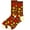 golden maple leaf, variant on Thanksgiving Socks for Women Men Colorful Fall Designs Pumpkins Turkeys Leaf Pattern Cotton Middle Tube Socks Hosiery
