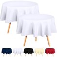 thumbnail image 1 of Kitchen White Rectangle Table Cloth 2 Pack [60x102 Inches] Nappe de Table Rectangulaire Machine Washable Polyester Table Cover for Dining, Picnic, Parties, Events, Weddings and Restaurants, 1 of 10