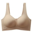 thumbnail image 4 of Women's Bra Ladies Comfort Unpadded Lace Underwear Adjustable Breathable Underwire Bra Oeak Bras Women Beige L, 4 of 4