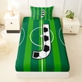 thumbnail image 3 of Erosebridal Sport Game Ball Theme Twin Sheet Sets,Kids Cartoon Monogrammed J Bedding For Football Boys 3-Piece, 3 of 6