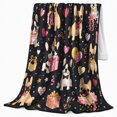 thumbnail image 2 of Celebratory French Bulldog Party Pups Wrapped Presents, Playful Festive Scene, Warm Flannel Blanket for Living Room and Bedroom, Dog Lovers Christmas Gift, Festive Home Decor, 2 of 9
