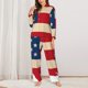 thumbnail image 2 of Balery American Flag Map Conjunto de Pijama con Estampado para Mujer, Conjunto de Dos Piezas con Manga Larga, Ropa de Dormir Suave con Bolsillos, Pijamas Cómodos-XX-Large, 2 of 7