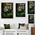 thumbnail image 4 of Designart "Tigers In Asian Painting I" Asian Floater Framed Wall Decor, 4 of 7