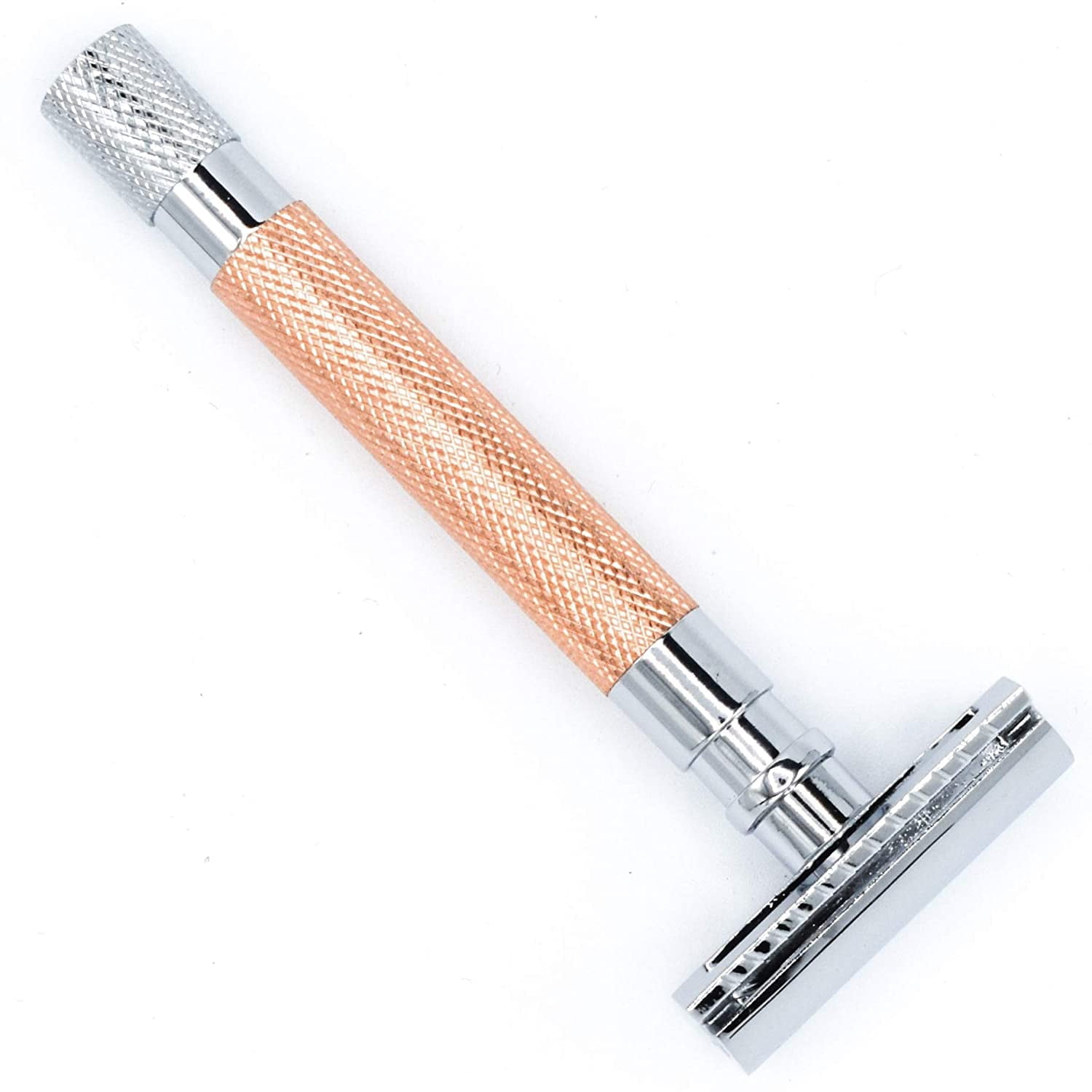 Parker Safety Razor 56R Double Edge Safety Razor with 5 Parker Razor Blades (Rose Gold)