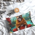 thumbnail image 3 of Salouo Meditating French Bulldog Pattern Pillow Cases,1PC Pillow Covers with Envelope Closure Decorative Pillow Case for Bed Couch,Pillows Not Included-16"x24", 3 of 6