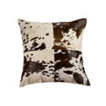 thumbnail image 3 of Natural Torino Quattro Cowhide Pillow | S & p brown/white | 18"x18", 3 of 3