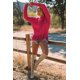 thumbnail image 4 of ABPHQTO Suéter rosa con cuello alto y borlas de punto trenzado para mujer, 4 of 5