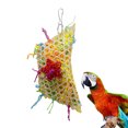 thumbnail image 5 of 1pc Parrot mordiendo tiras de papel de juguete masticando bolos de bambú de juguete accesorios para colgar jaulas para pájaros mascotas, 5 of 5