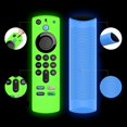 thumbnail image 4 of Funda de silicona azul para control remoto por voz Alexa (3.ª generación) (versión 2021) - Funda protectora completa luminosa a prueba de golpes para control remoto Fire TV Stick JM, 4 of 5