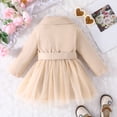 thumbnail image 3 of Tiijoy Infant Girls Long Sleeve Jacket Dress Fall Winter Mesh Princess Dress, Sizes 18-24M, 3 of 7
