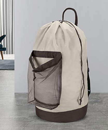 Mesh Pocket Grey Dalykate Backpack Laundry Bag Laundry Backpack Shoulder Straps 