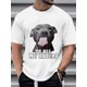 thumbnail image 1 of Camiseta con estampado de perro para hombre, informal, de manga corta y mezcla de algodón, cuello redondo, ideal para actividades al aire libre, para adultos, hombres, mujeres, adolescentes, jóvenes y, 1 of 6