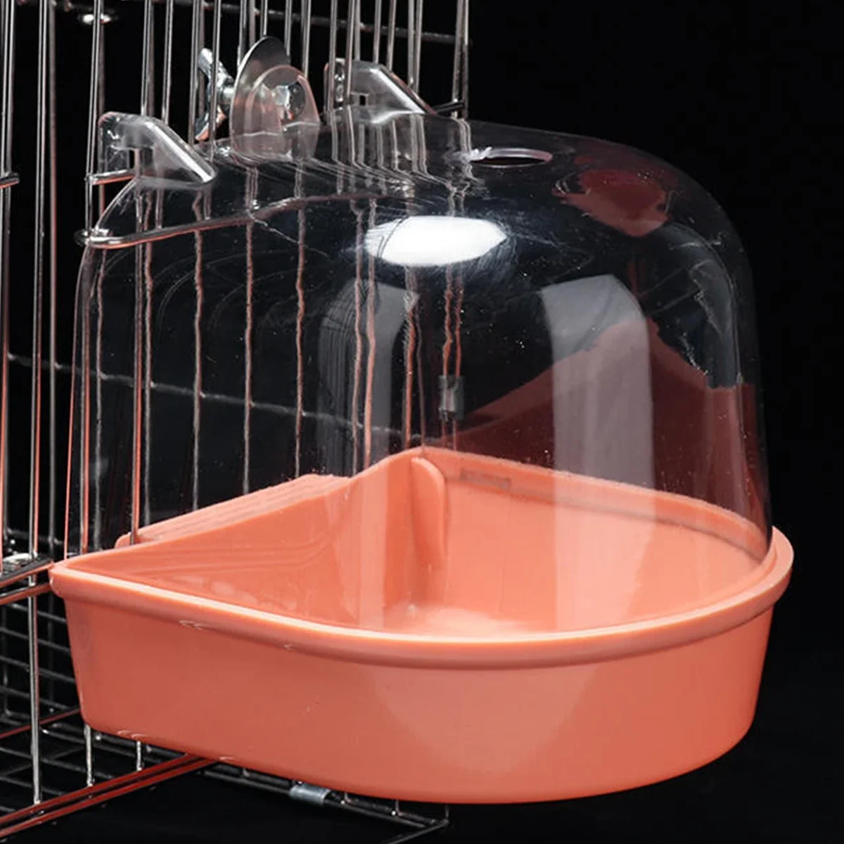 Hanging Bird Bath Box, Parakeet Shower Caged ,Parrot Bath Box Bird For Pet Brids For Canary, Budgerigar, Cockatiel,Parrots