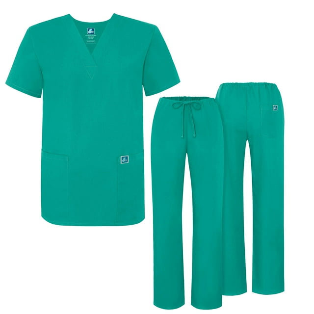 Adar Mens Medical Scrubs Set Medical Uniforms - Roomy Fit (30 Colors)