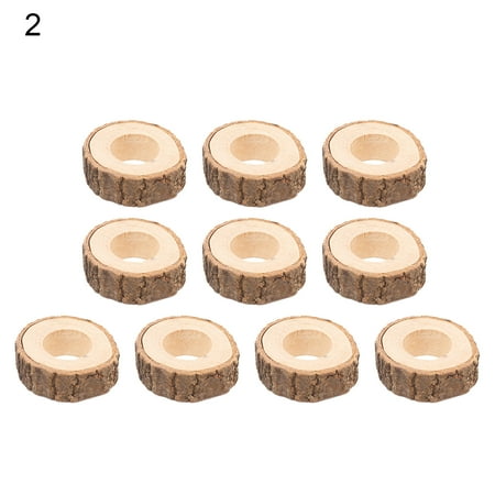 

Biplut 10Pcs/Set Natural Good Craved Wood Napkin Ring DIY Creative Handmade Napkin Clip for Home(Type 2)