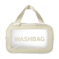 thumbnail image 1 of 1 Pc Bolsa de Maquillaje Grande y Conveniente para Mujeres para Vacaciones, Camping y Viajes de Negocios Beige-M, 1 of 4