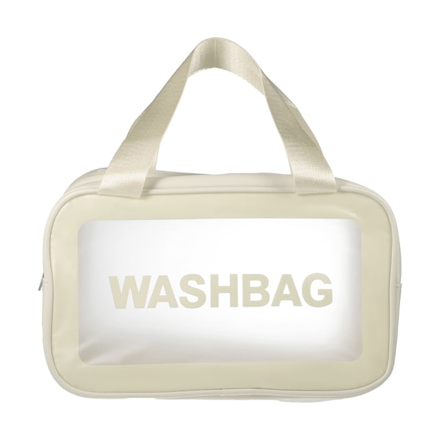 1 Pc Bolsa de Maquillaje Grande y Conveniente para Mujeres para Vacaciones, Camping y Viajes de Negocios Beige-M