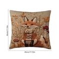 thumbnail image 3 of Euaioeiu Cute Animal Pillow Cover Llama Fox Squirrel Embroidery Style Decorative Throw Cushion Cover Soft Accent Pillow for Living Room Sofa Bedroom Decor, 3 of 6